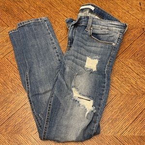 Eunina Low Rise Skinny Jean Destroyed Style